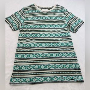 On The Byas Aztec Print Crew Neck Tshirt Size M
